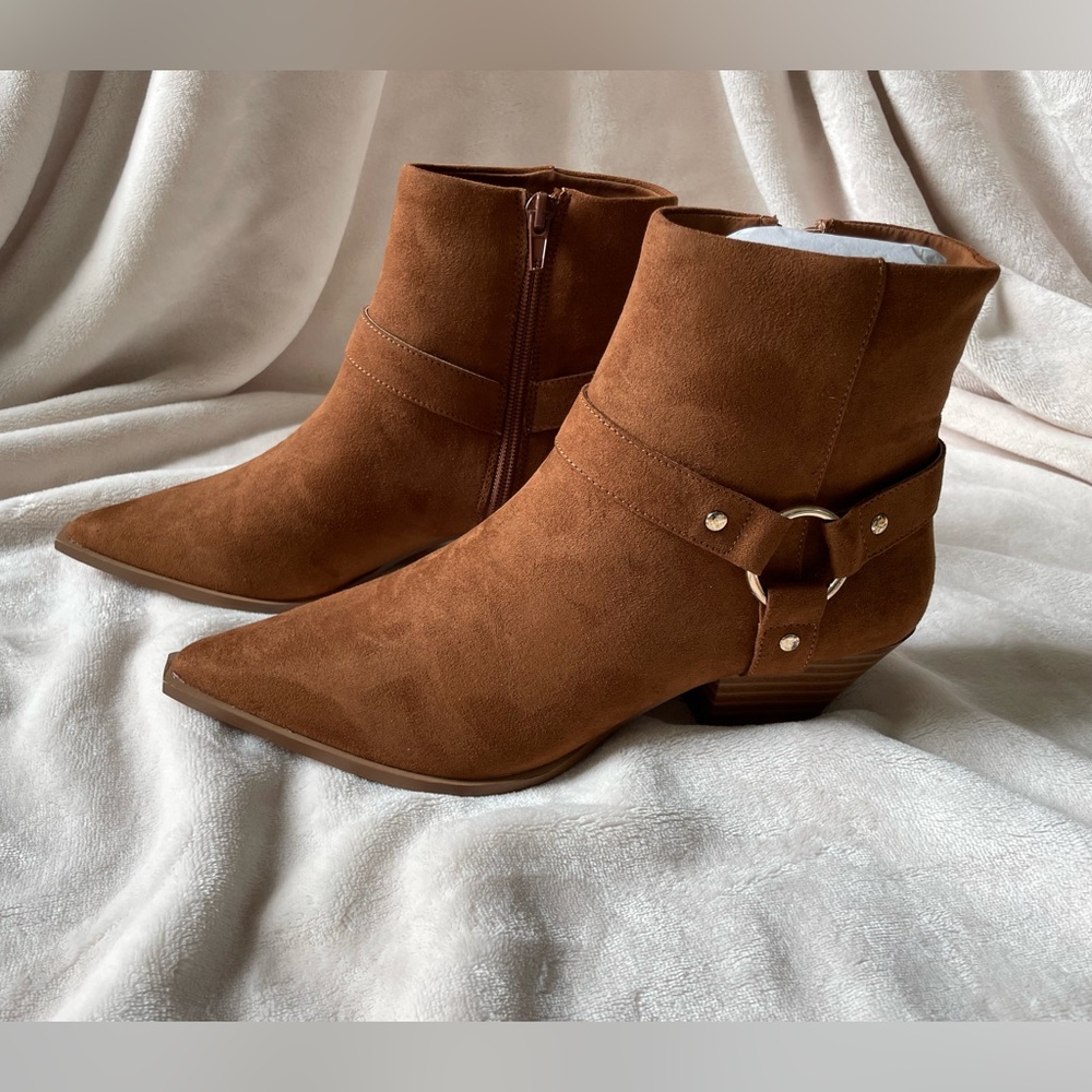 NWT ASOS Aidan Harness Western Ankle Boot